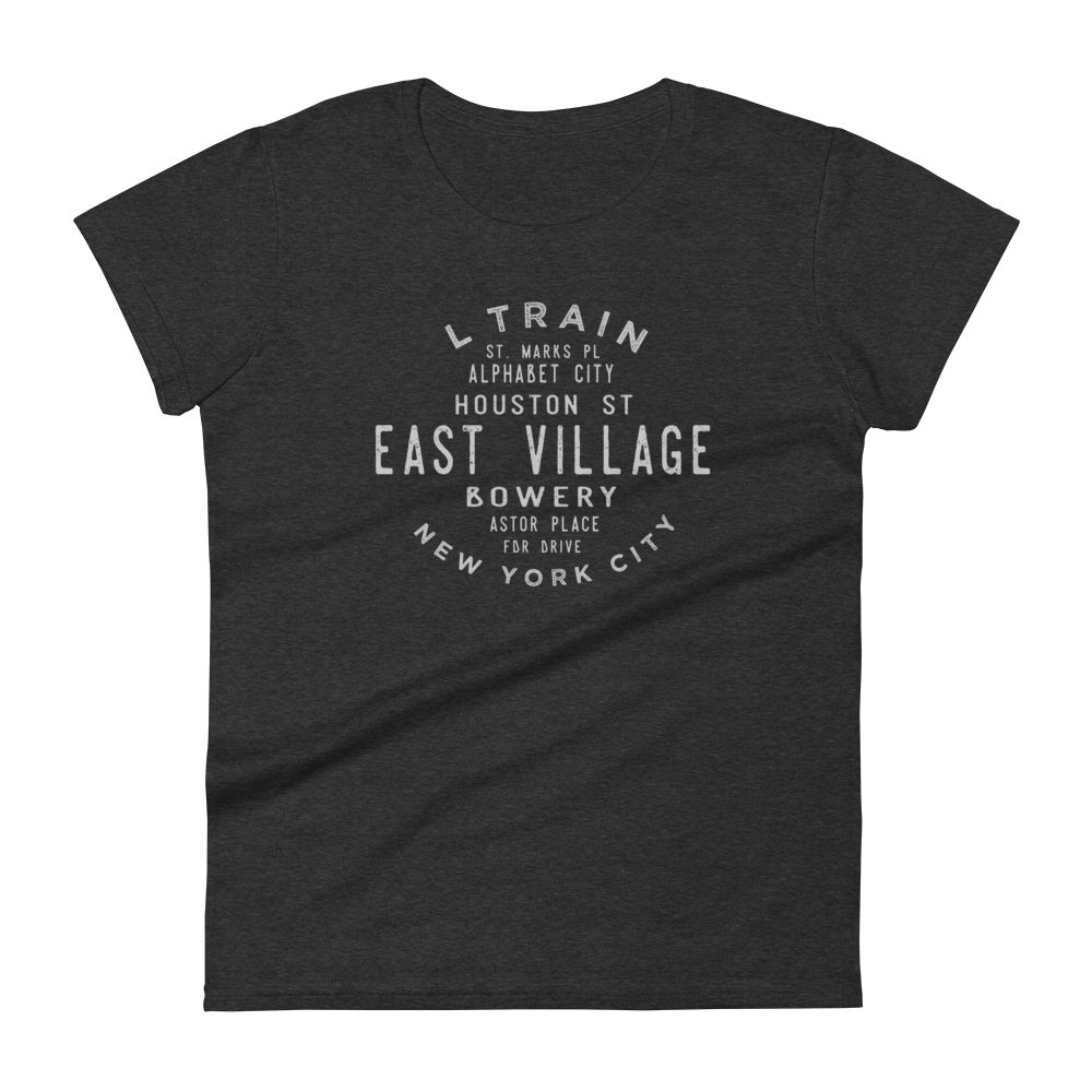 East Village Manhattan NYC Women's Grid Tee