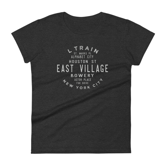 East Village Manhattan NYC Women's Grid Tee