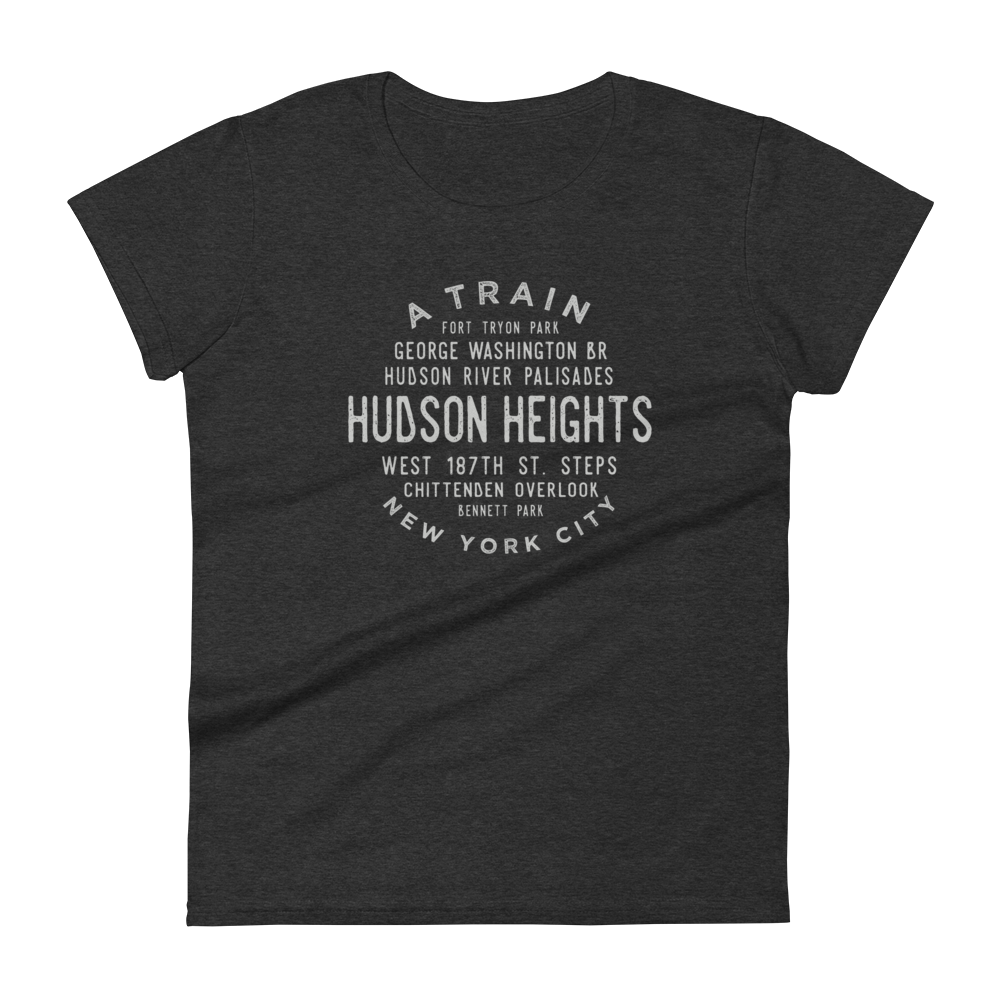 Hudson Heights Manhattan NYC Women's Grid Tee