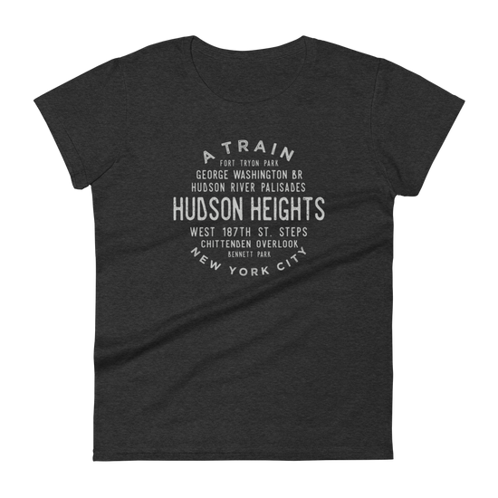 Hudson Heights Manhattan NYC Women's Grid Tee