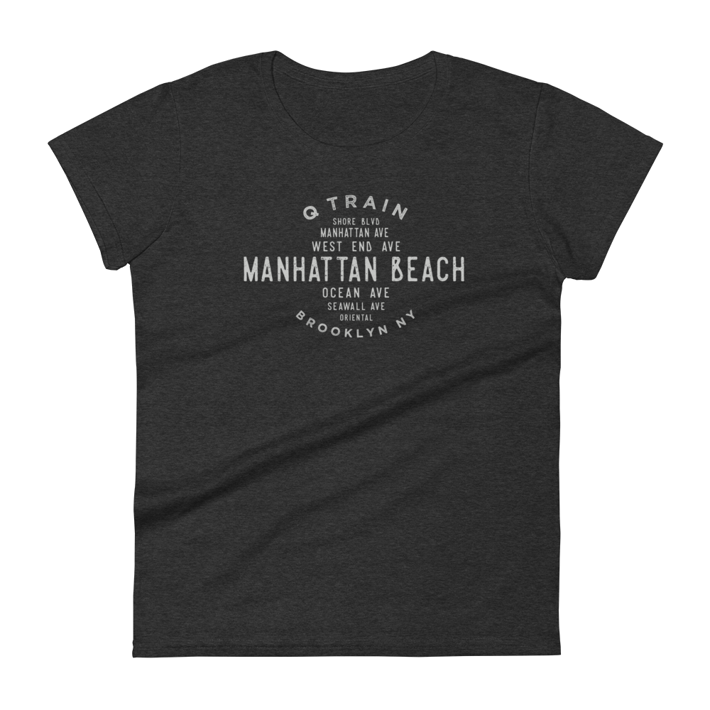 Manhattan Beach Brooklyn NYC Women's Grid Tee