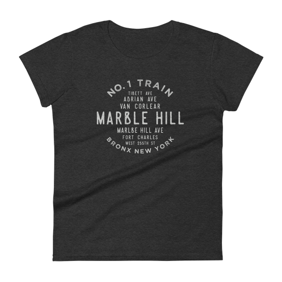 Marble Hill Bronx NYC Women's Grid Tee