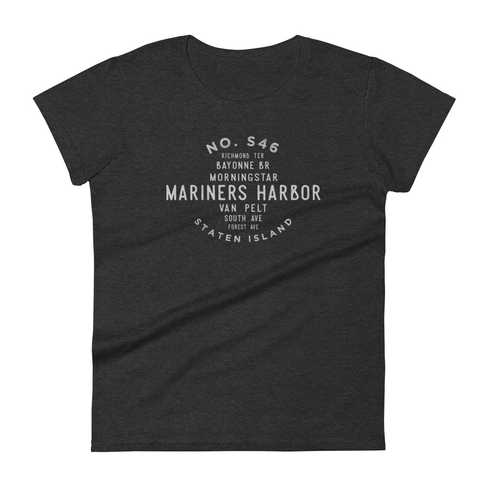 Mariners Harbor Staten Island NYC Women's Grid Tee