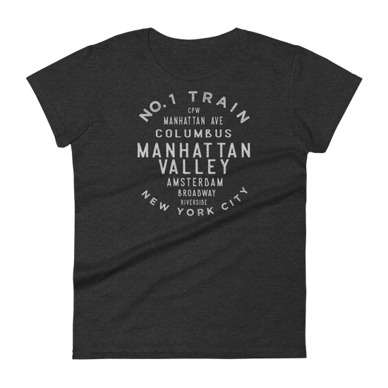 Manhattan Valley Manhattan NYC Women's Grid Tee