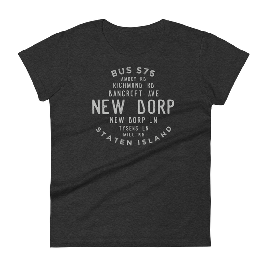 New Dorp Staten Island NYC Women's Grid Tee