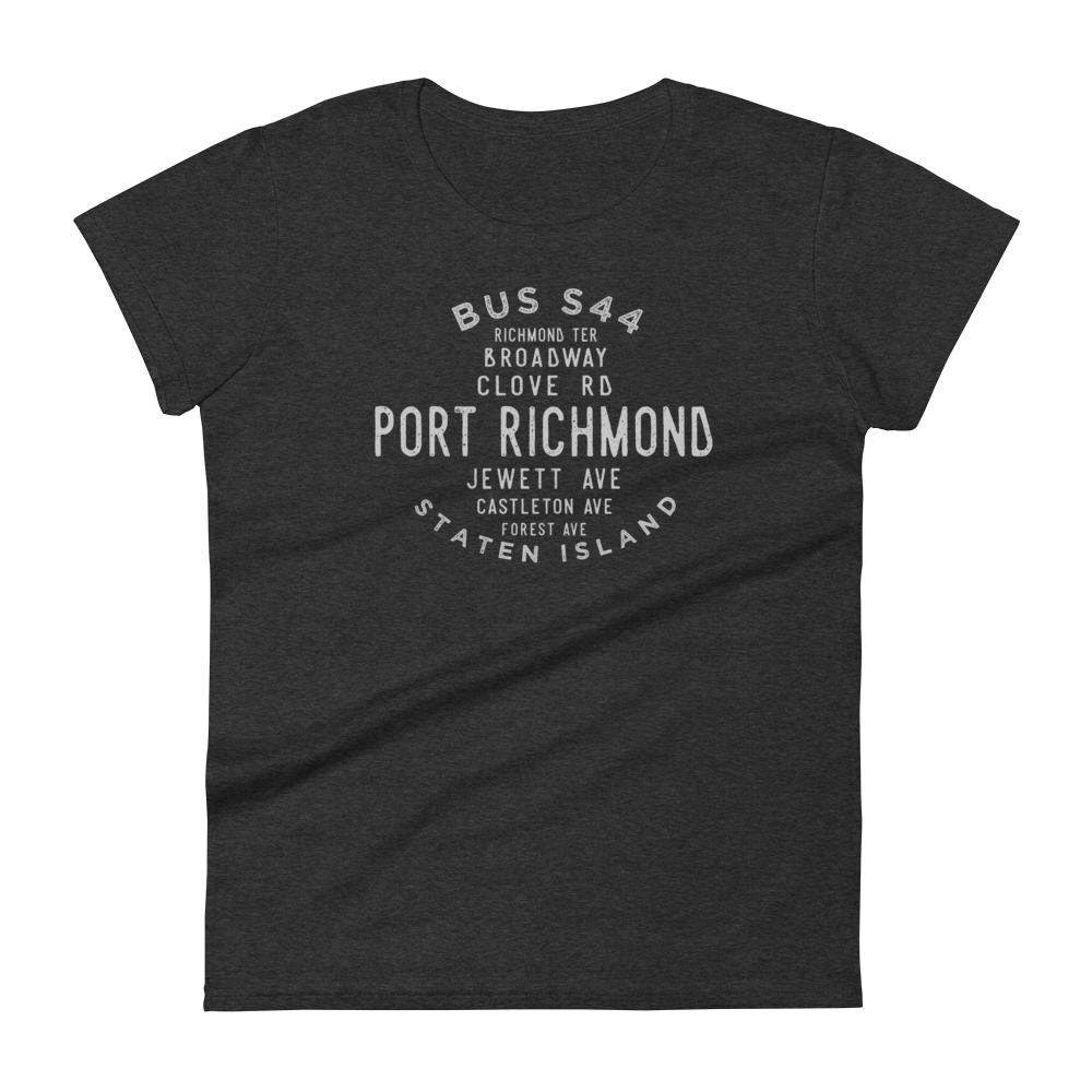 Port Richmond Staten Island NYC Women's Grid Tee