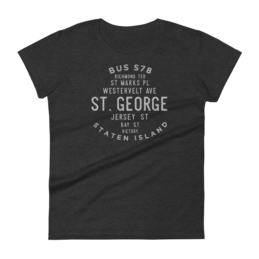 St. George Staten Island NYC Women's Grid Tee