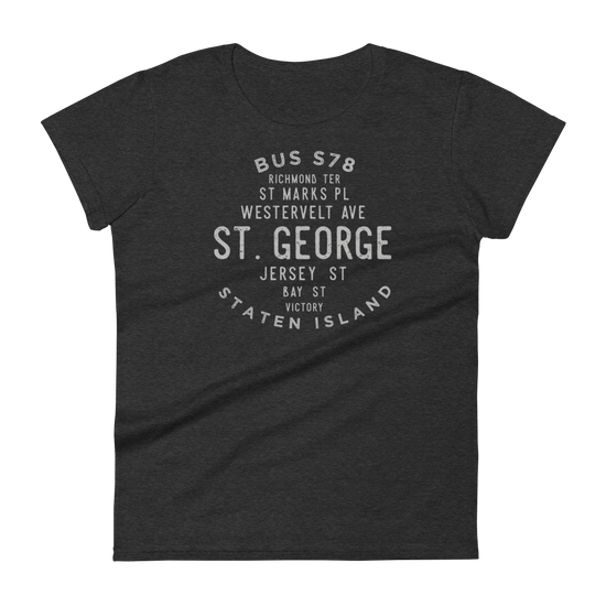 St. George Staten Island NYC Women's Grid Tee