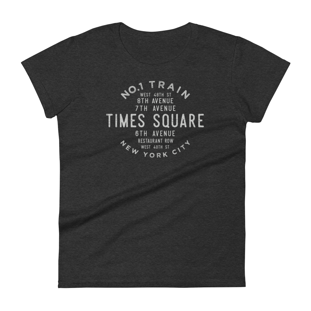 Times Square Manhattan NYC Women's Grid Tee