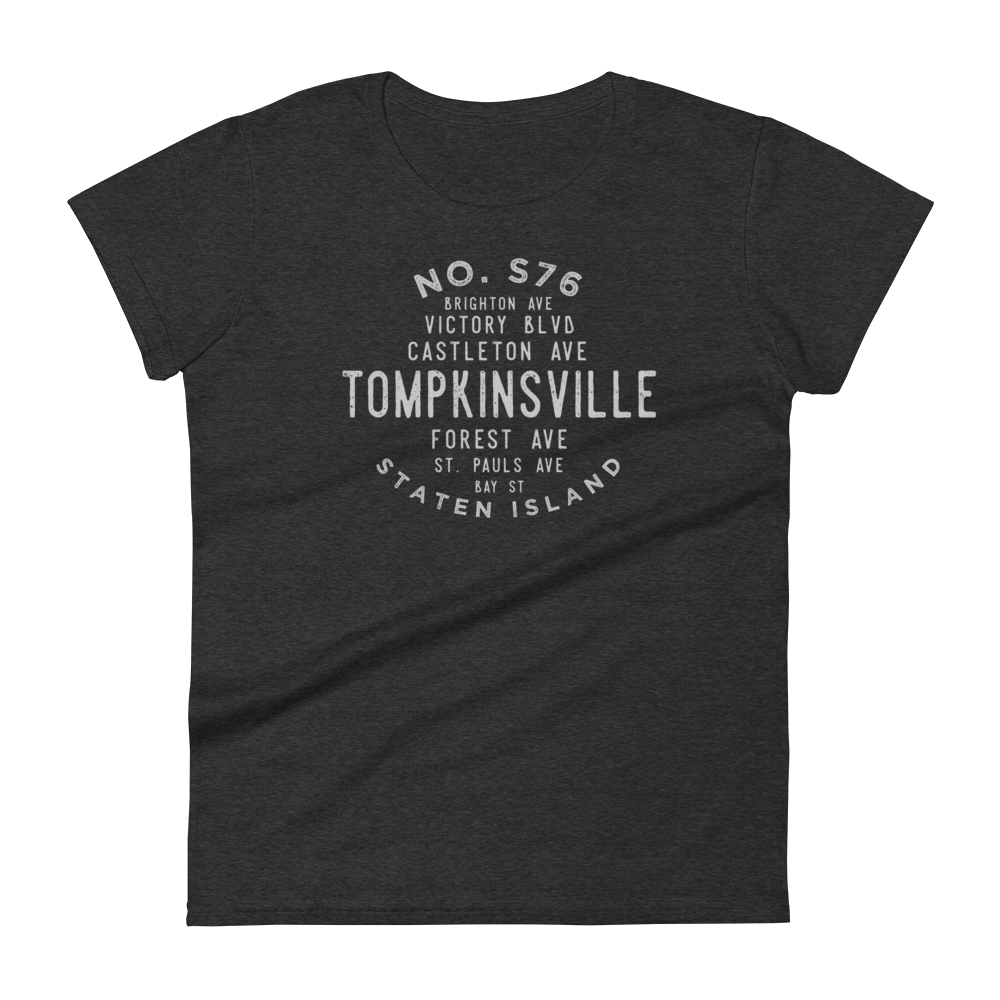 Tompkinsville Staten Island NYC Women's Grid Tee