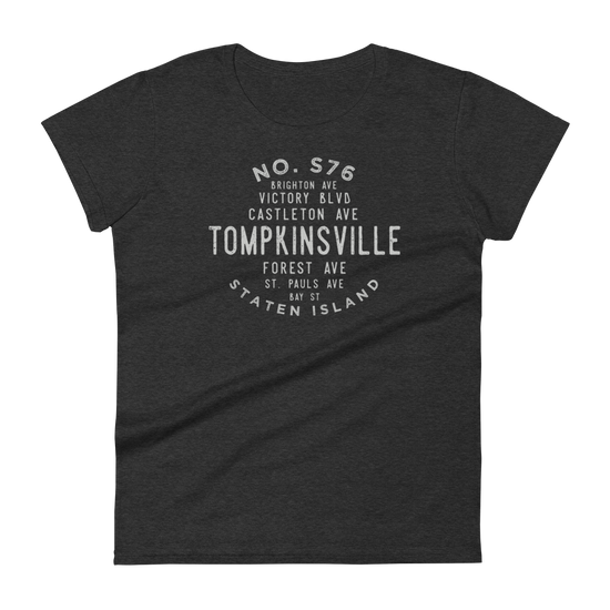 Tompkinsville Staten Island NYC Women's Grid Tee