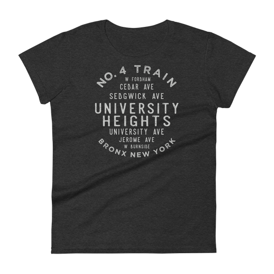 University Heights Bronx NYC Women's Grid Tee