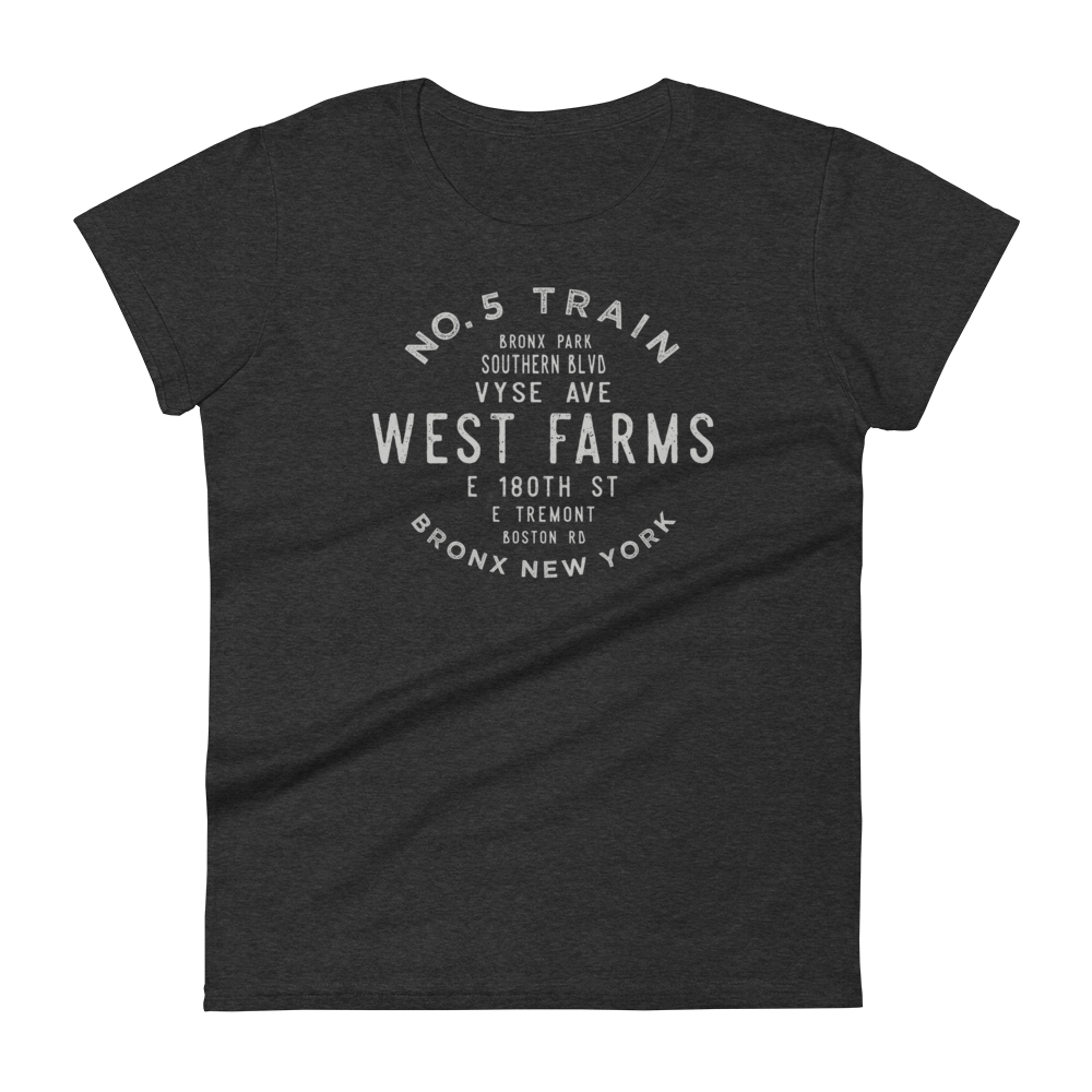 West Farms Bronx NYC Women's Grid Tee