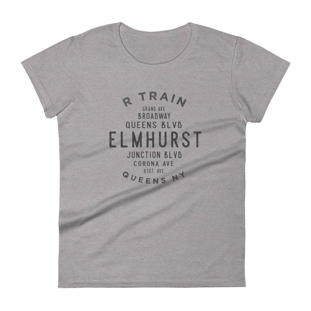 Elmhurst Queens NYC Women's Grid Tee