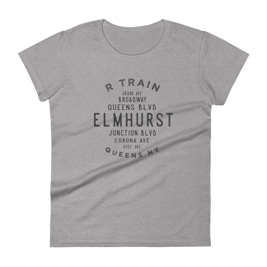 Elmhurst Queens NYC Women's Grid Tee