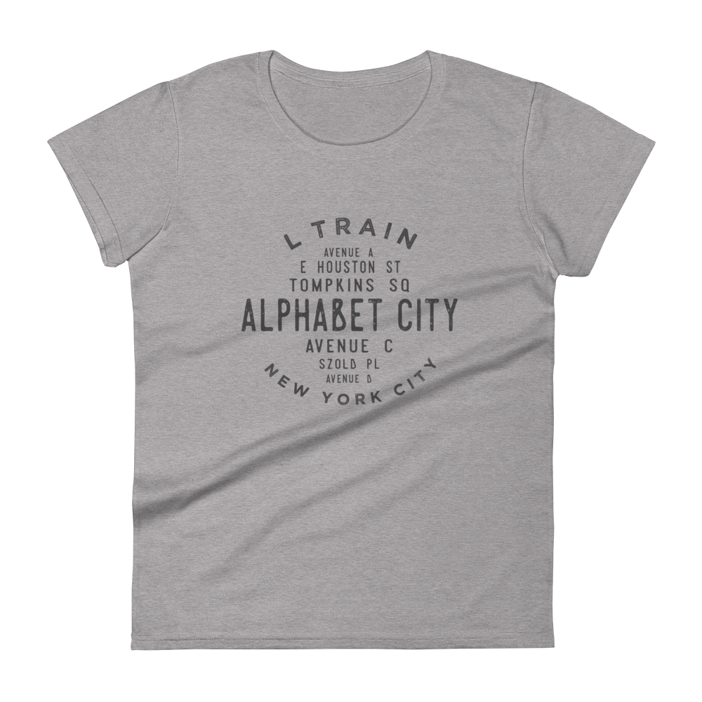 Alphabet City Manhattan NYC Women's Grid Tee