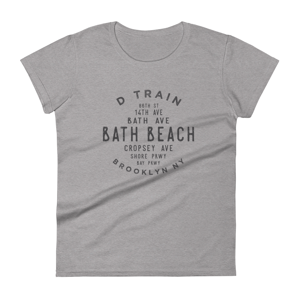 Bath Beach Brooklyn NYC Women's Grid Tee