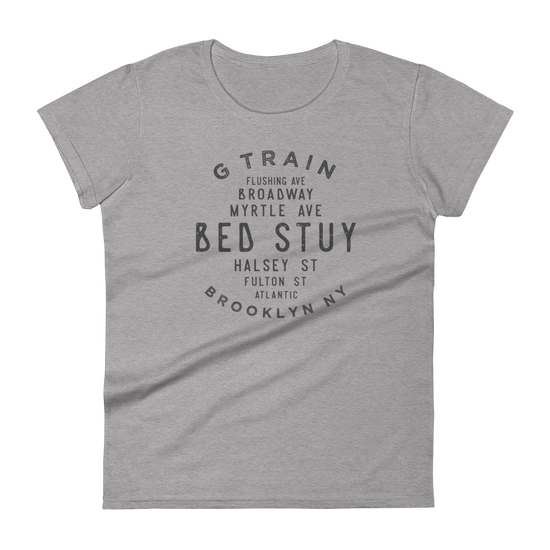 Bed Stuy Brooklyn NYC Women's  Grid Tee