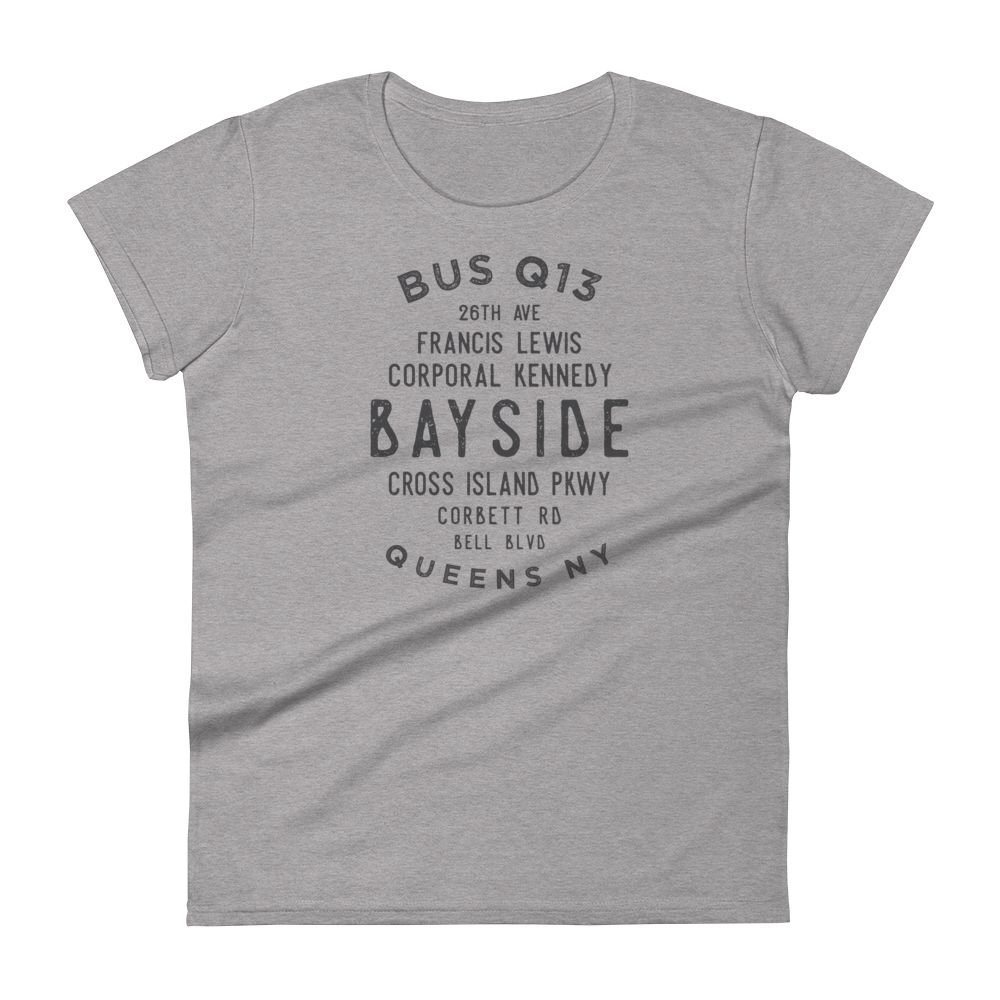 Bayside Queens NYC Women's Grid Tee