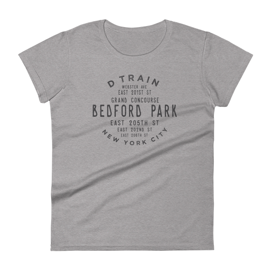 Bedford Park Bronx NYC Women's Grid Tee