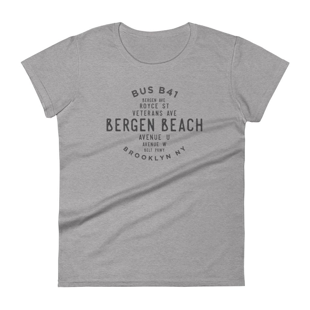 Bergen Beach Brooklyn NYC Women's Grid Tee