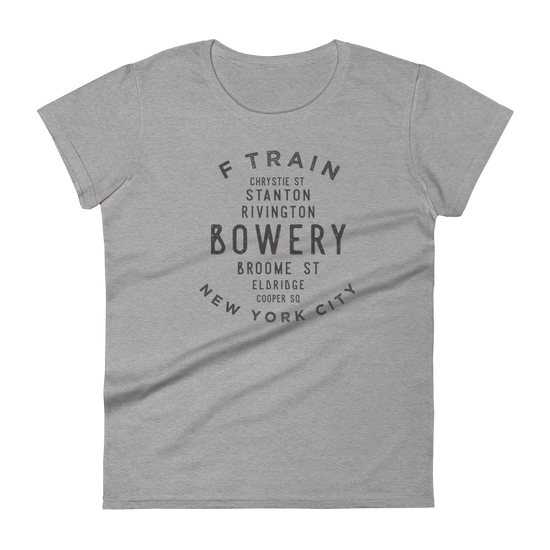 Bowery Manhattan NYC Women's Grid Tee