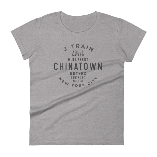 Chinatown Manhattan NYC Women's Grid Tee