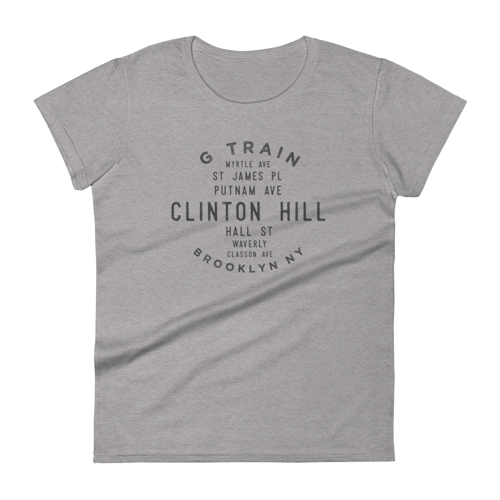 Clinton Hill Brooklyn NYC Women's Grid Tee