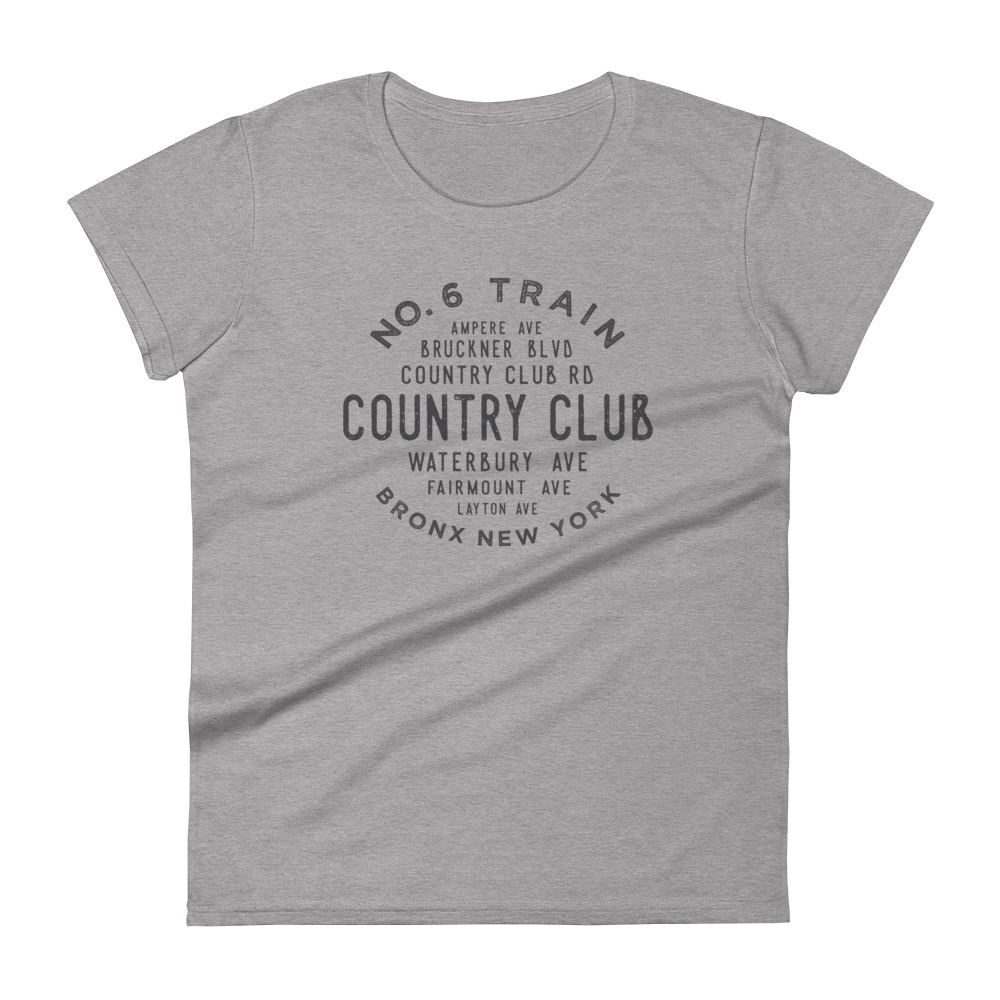 Country Club Bronx NYC Women's  Grid Tee