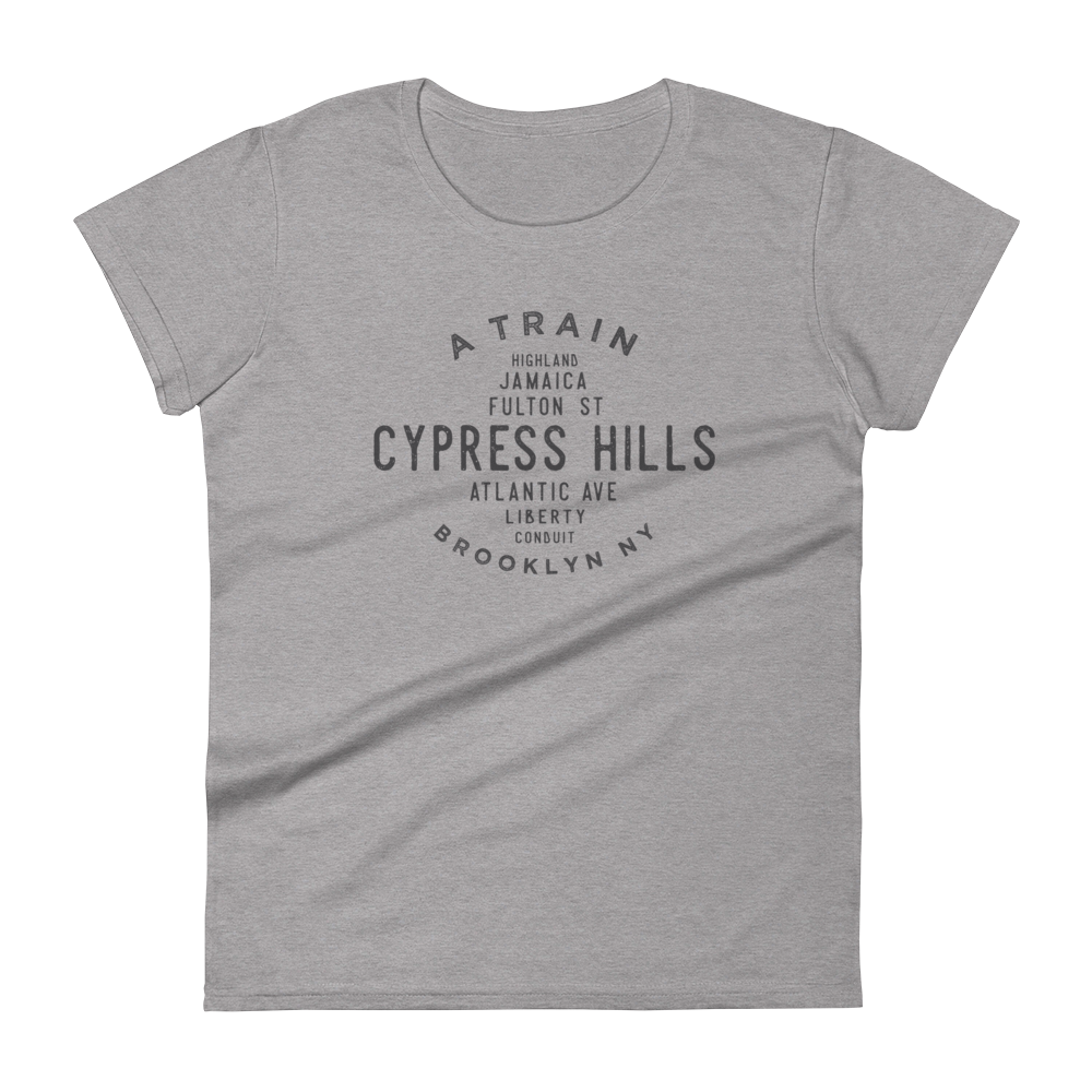 Cypress Hills Brooklyn NYC Women's Grid Tee