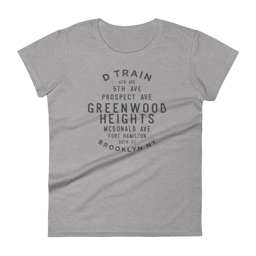 Greenwood Heights Brooklyn NYC Women's Grid Tee