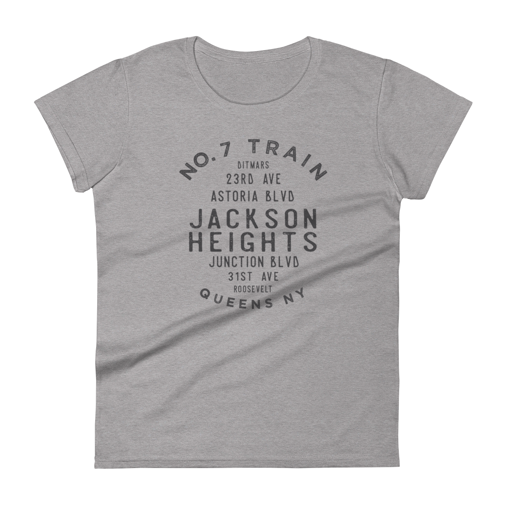 Jackson Heights Queens NYC Women's Grid Tee