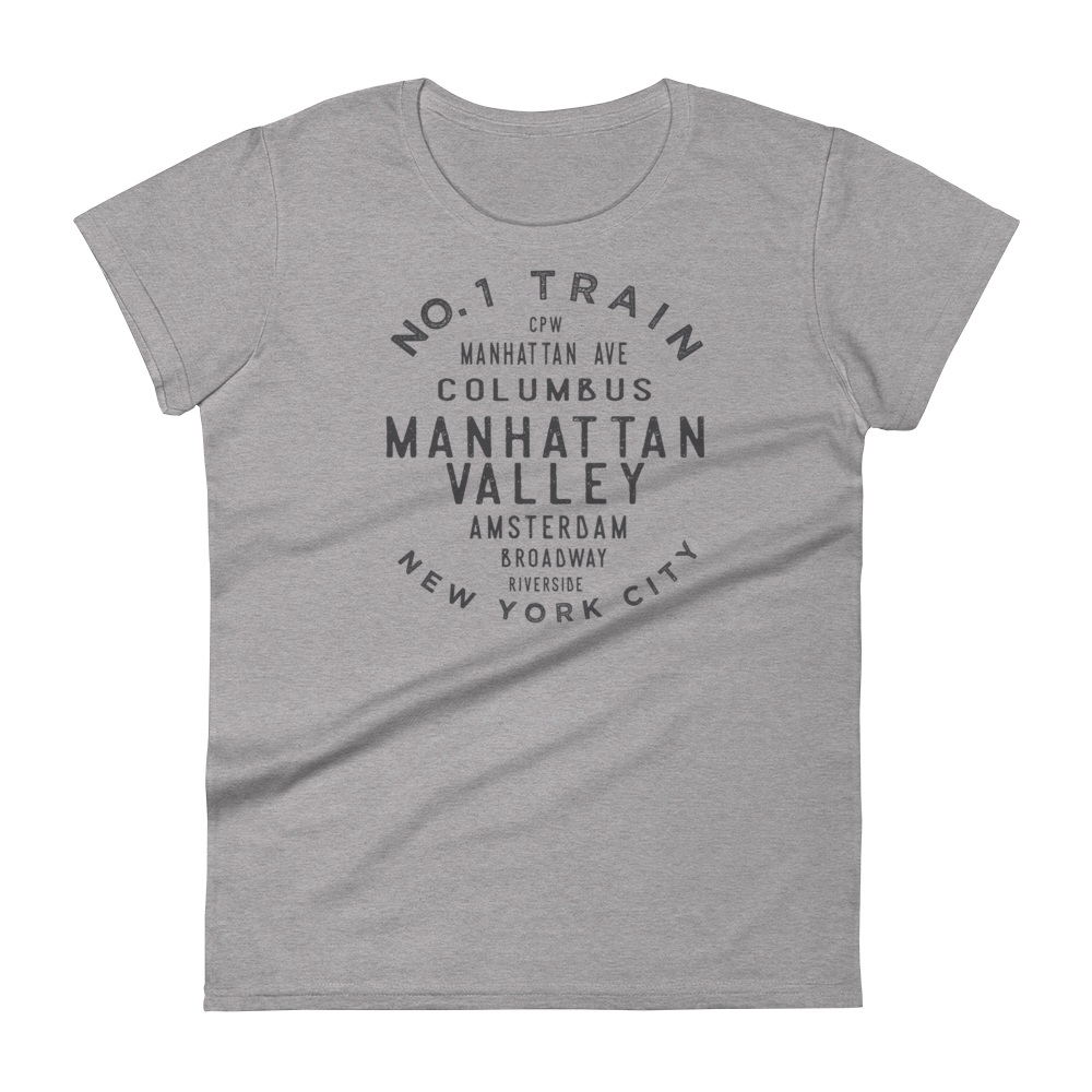 Manhattan Valley Manhattan NYC Women's Grid Tee