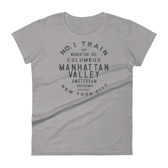 Manhattan Valley Manhattan NYC Women's Grid Tee