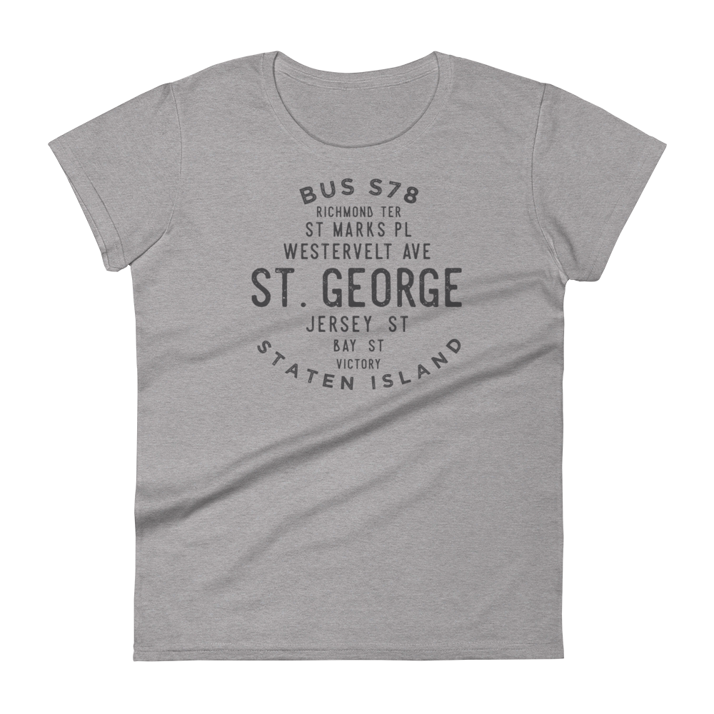 St. George Staten Island NYC Women's Grid Tee