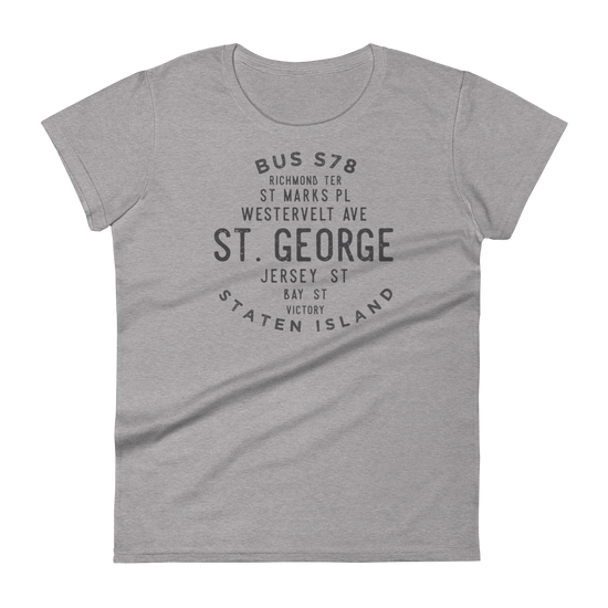 St. George Staten Island NYC Women's Grid Tee