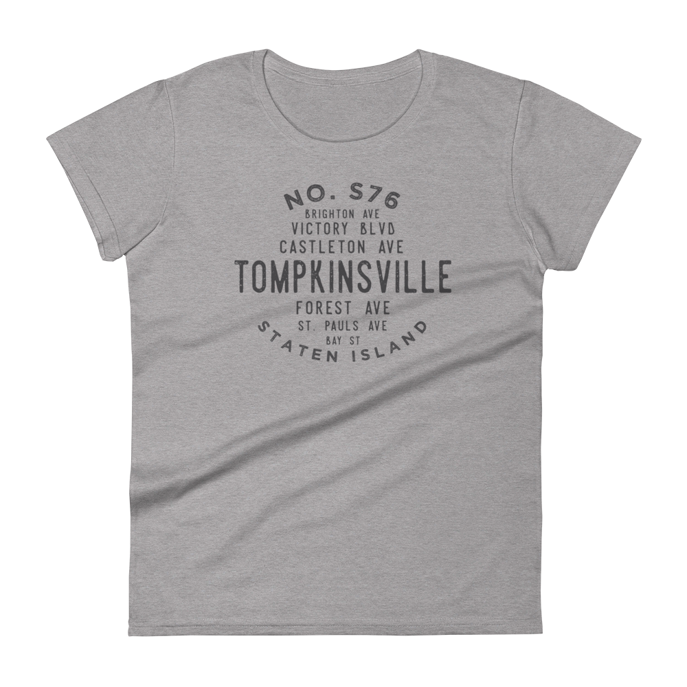 Tompkinsville Staten Island NYC Women's Grid Tee