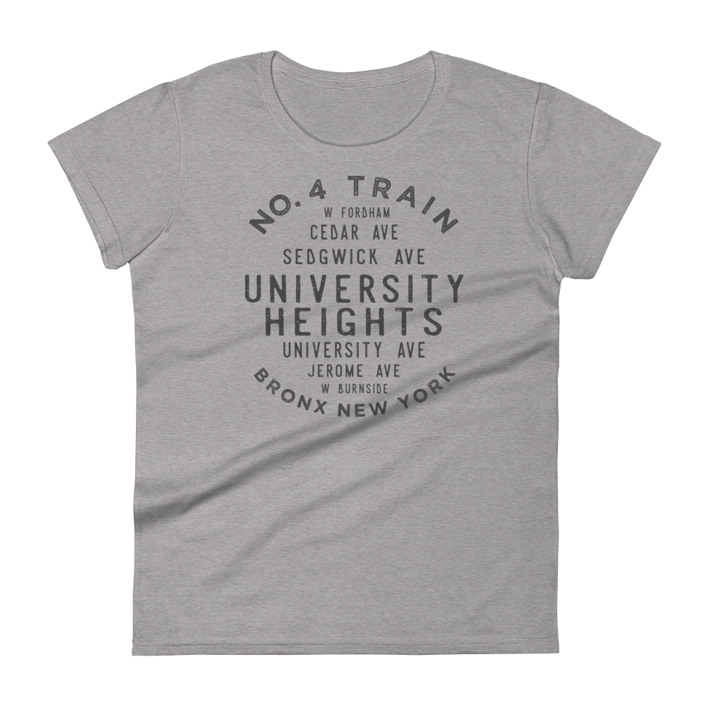 University Heights Bronx NYC Women's Grid Tee