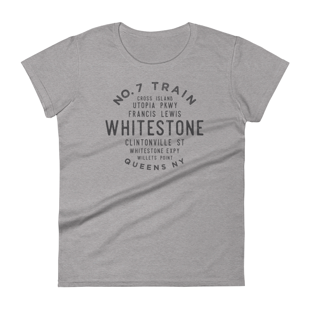 Whitestone Queens NYC Women's Grid Tee