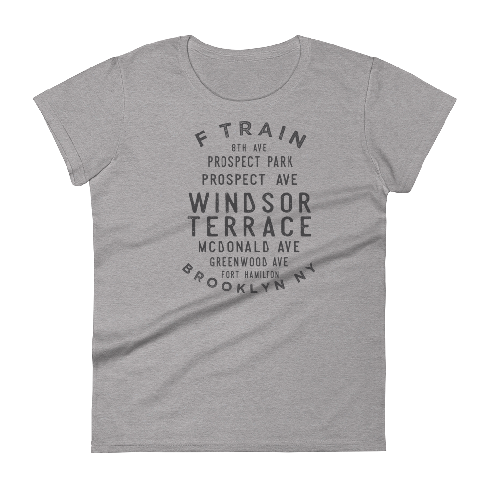 Windsor Terrace Brooklyn NYC Women's Grid Tee