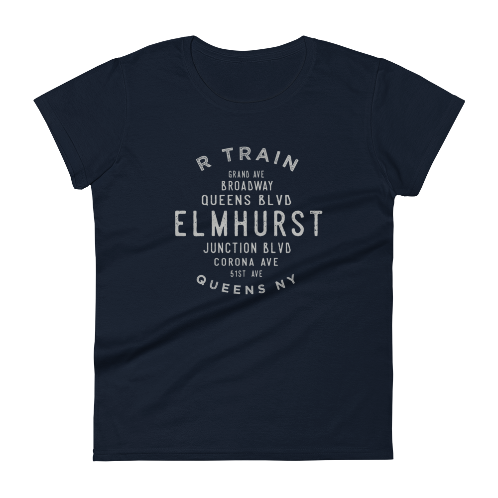 Elmhurst Queens NYC Women's Grid Tee