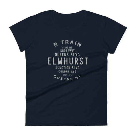 Elmhurst Queens NYC Women's Grid Tee