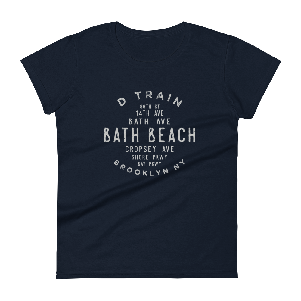 Bath Beach Brooklyn NYC Women's Grid Tee