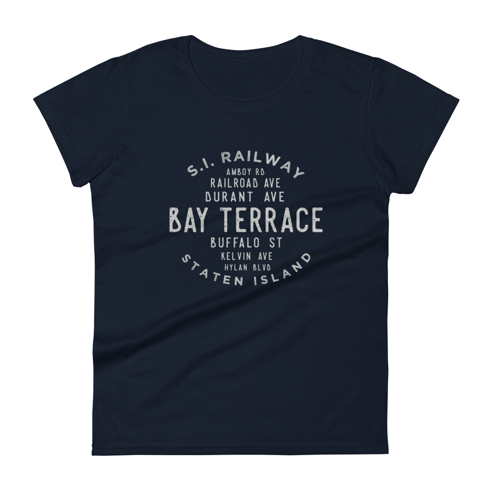 Bay Terrace Staten Island NYC Women's Grid Tee