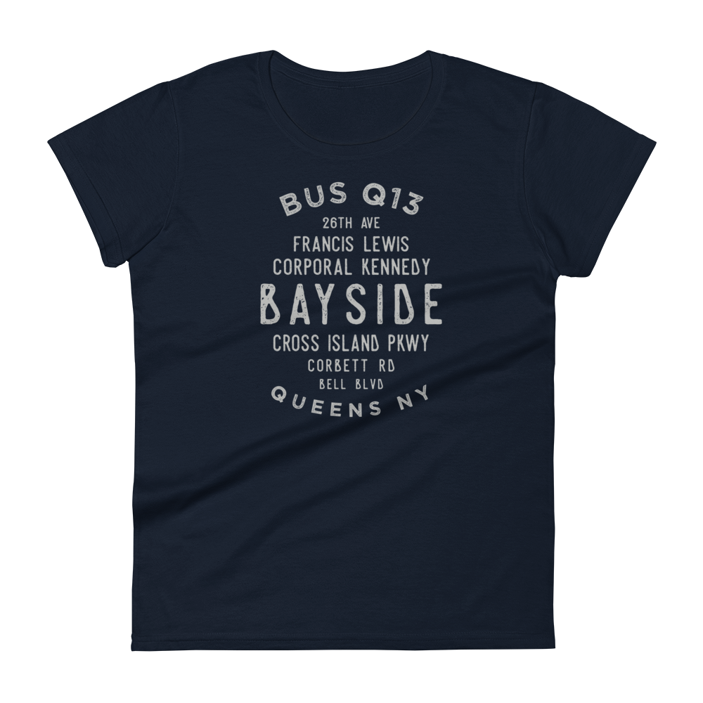 Bayside Queens NYC Women's Grid Tee