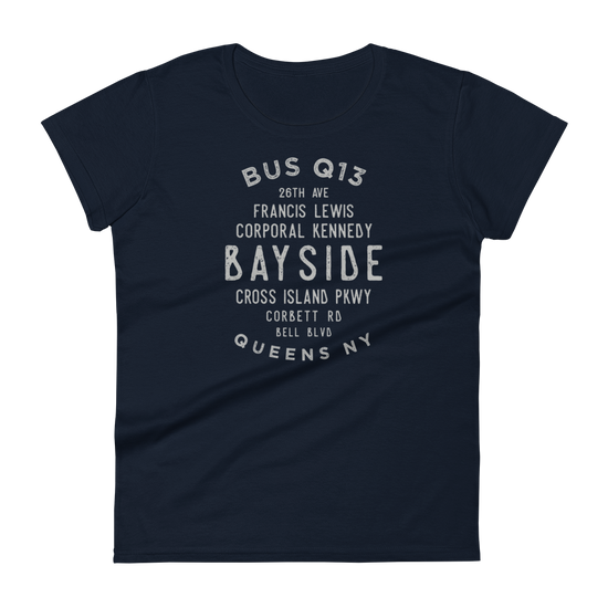 Bayside Queens NYC Women's Grid Tee