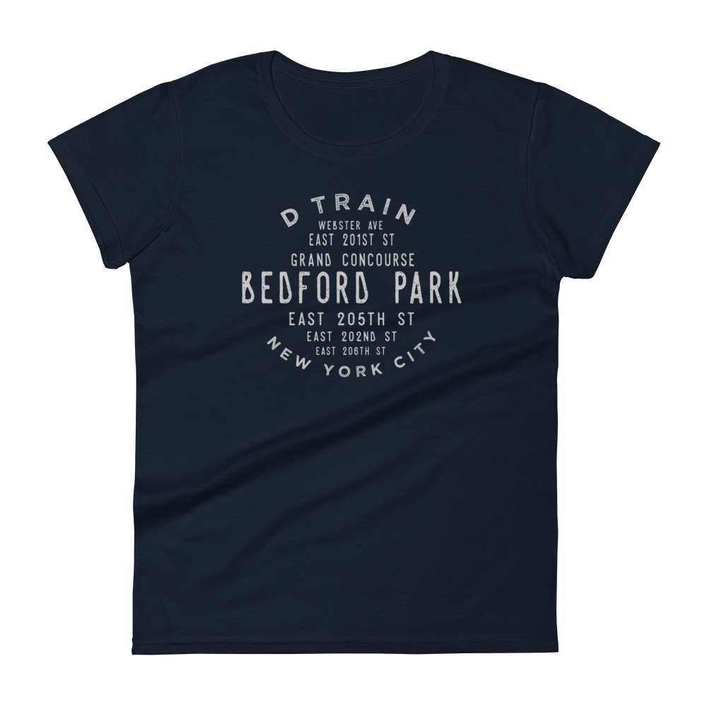 Bedford Park Bronx NYC Women's Grid Tee