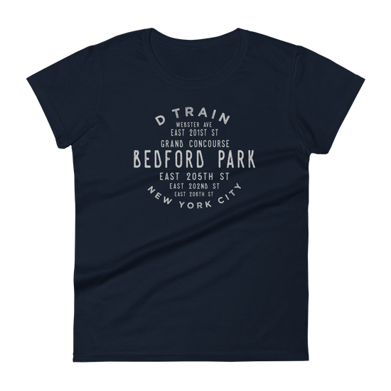 Bedford Park Bronx NYC Women's Grid Tee