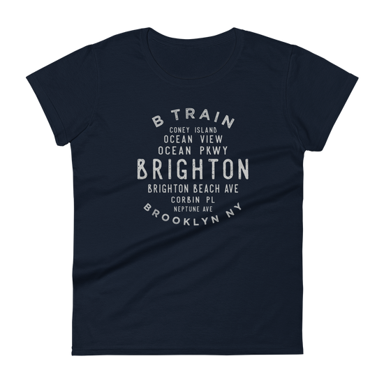 Brighton Beach Brooklyn NYC Women's Grid Tee