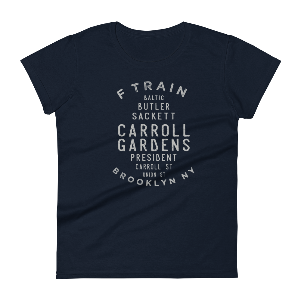 Carroll Gardens Brooklyn NYC Women's Grid Tee